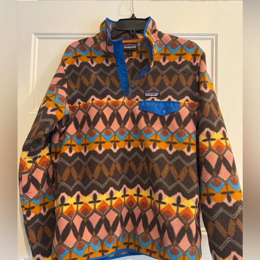 Patagonia Synchilla Womens Champions Big Anthos Pink Snap Fleece